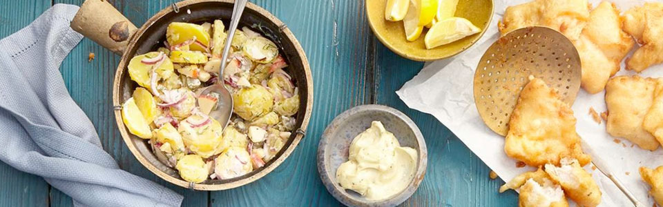 Backfisch mit Kartoffelsalat