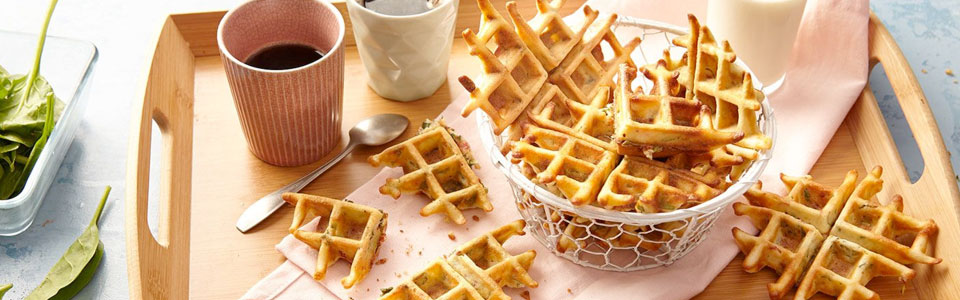 Herzhafte Snack Waffeln