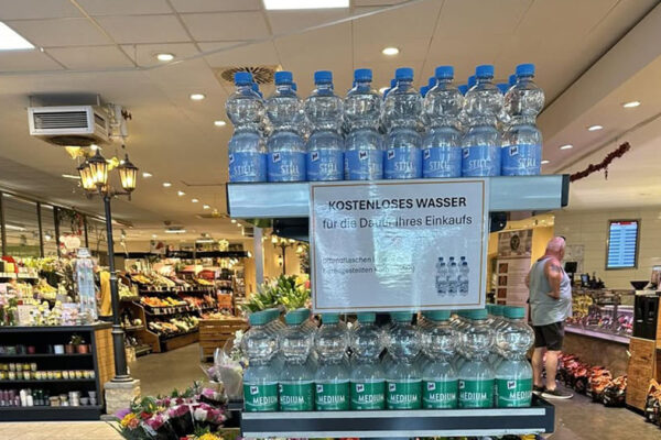 Kostenloses Wasser – für die Dauer Ihres Einkaufs